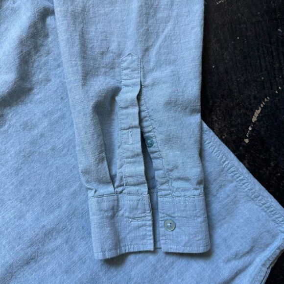 Hurley Blue Long Sleeve Button Up Shirt Size XL 100% Cotton Collared Shirt - Picture 3 of 13